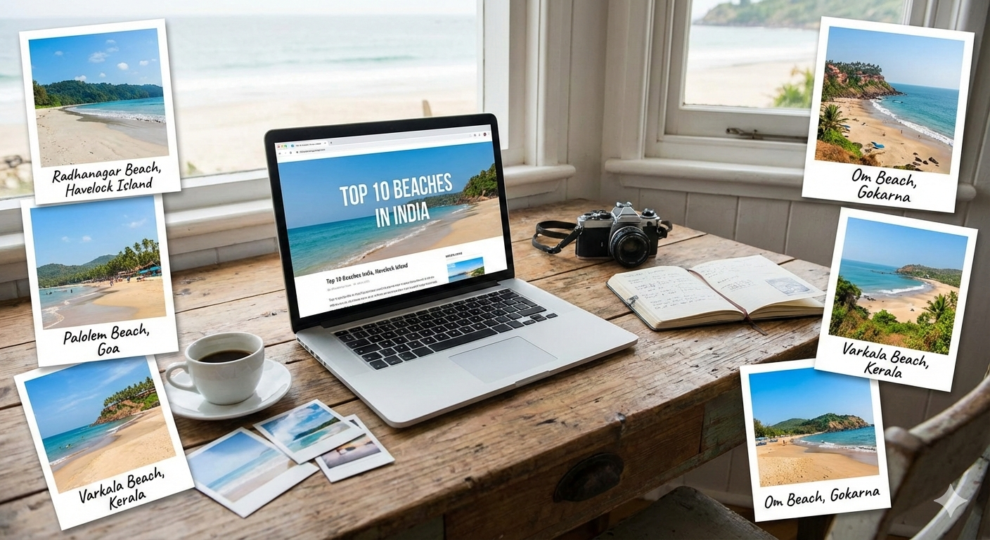 Top 10 beaches in India featuring Goa, Andaman, Kerala, and Tamil Nadu coastlines